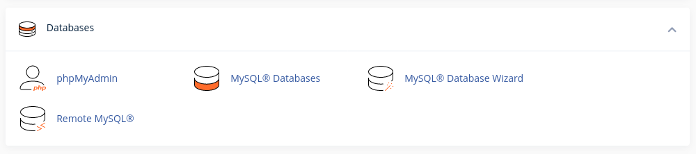 cPanel Databases