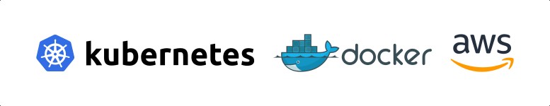 Logos of popular hypervisor brands: Kubernetes, Docker, and AWS