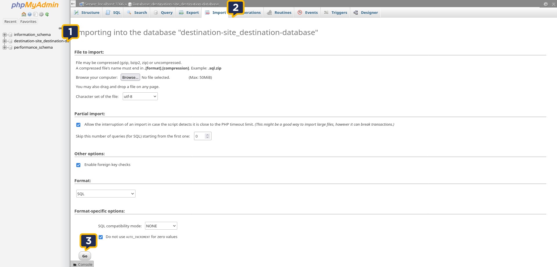 Website Migration | cPanel - phpMyAdmin Import